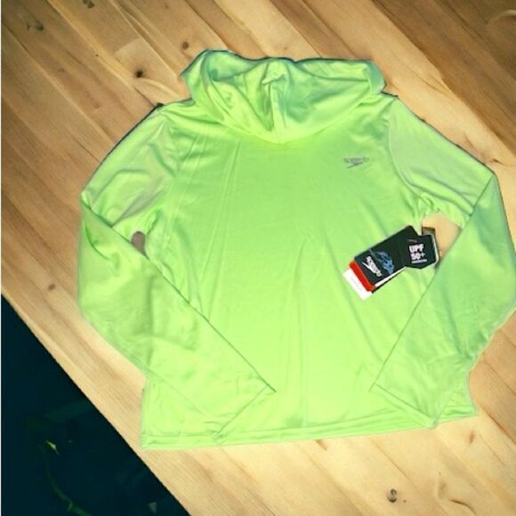 NWT Speedo Youth Hooded Rashguard / Swim Shirt (Large) - Picture 1 of 7